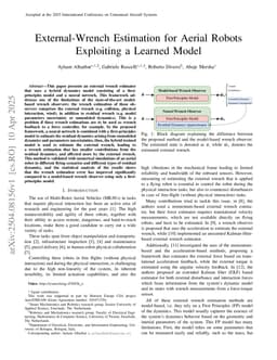 External-Wrench Estimation for Aerial Robots Exploiting a Learned Model