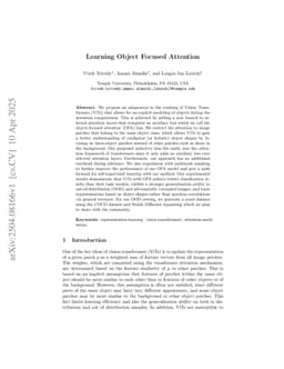 Learning Object Focused Attention