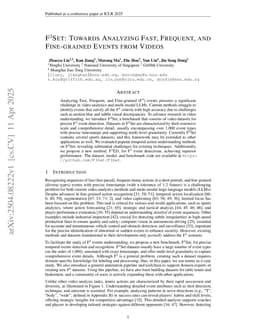 F$^3$Set: Towards Analyzing Fast, Frequent, and Fine-grained Events from Videos
