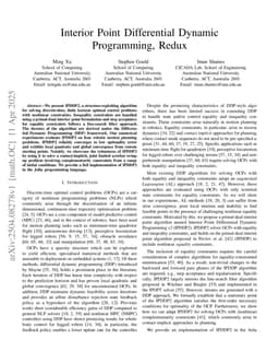 Interior Point Differential Dynamic Programming, Redux