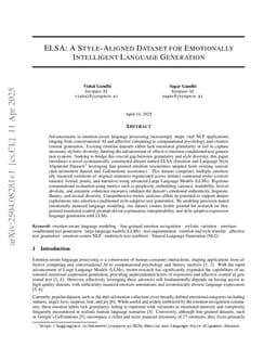ELSA: A Style Aligned Dataset for Emotionally Intelligent Language Generation