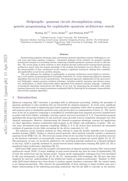 DeQompile: quantum circuit decompilation using genetic programming for explainable quantum architecture search