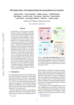 Scholar Inbox: Personalized Paper Recommendations for Scientists
