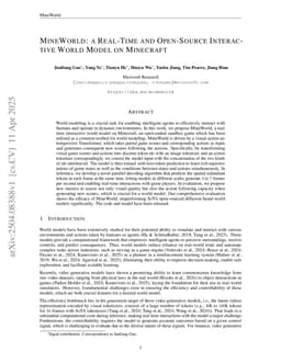 MineWorld: a Real-Time and Open-Source Interactive World Model on Minecraft