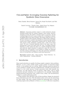 Cut-and-Splat: Leveraging Gaussian Splatting for Synthetic Data Generation