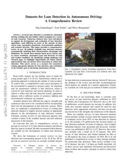 Datasets for Lane Detection in Autonomous Driving: A Comprehensive Review