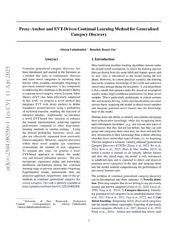 Proxy-Anchor and EVT-Driven Continual Learning Method for Generalized Category Discovery