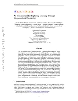 Playpen: An Environment for Exploring Learning Through Conversational Interaction