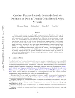 Gradient Descent Robustly Learns the Intrinsic Dimension of Data in Training Convolutional Neural Networks
