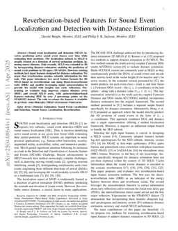 Reverberation-based Features for Sound Event Localization and Detection with Distance Estimation