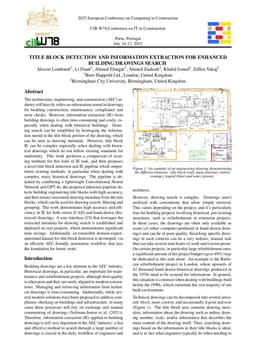 Title block detection and information extraction for enhanced building drawings search
