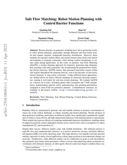 Safe Flow Matching: Robot Motion Planning with Control Barrier Functions