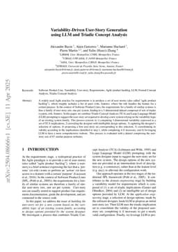 Variability-Driven User-Story Generation using LLM and Triadic Concept Analysis