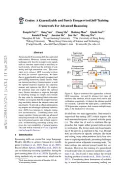 Genius: A Generalizable and Purely Unsupervised Self-Training Framework For Advanced Reasoning