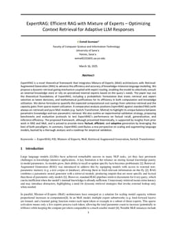 ExpertRAG: Efficient RAG with Mixture of Experts -- Optimizing Context Retrieval for Adaptive LLM Responses