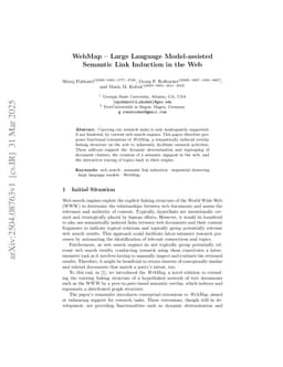 WebMap -- Large Language Model-assisted Semantic Link Induction in the Web