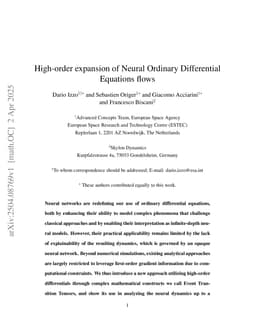 High-order expansion of Neural Ordinary Differential Equations flows