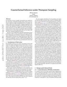 Counterfactual Inference under Thompson Sampling