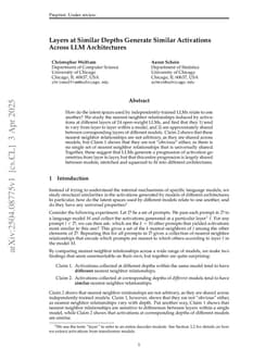 Layers at Similar Depths Generate Similar Activations Across LLM Architectures