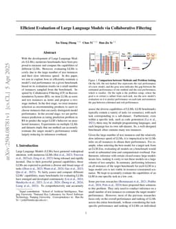 Efficient Evaluation of Large Language Models via Collaborative Filtering