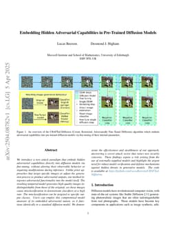 Embedding Hidden Adversarial Capabilities in Pre-Trained Diffusion Models