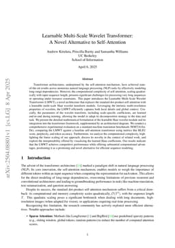 Learnable Multi-Scale Wavelet Transformer: A Novel Alternative to Self-Attention