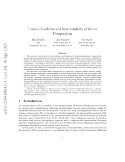 Towards Combinatorial Interpretability of Neural Computation