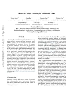 Mimic In-Context Learning for Multimodal Tasks