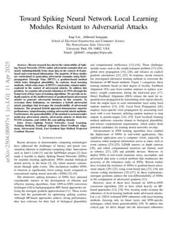 Toward Spiking Neural Network Local Learning Modules Resistant to Adversarial Attacks