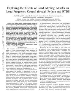 Exploring the Effects of Load Altering Attacks on Load Frequency Control through Python and RTDS