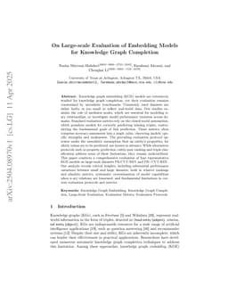On Large-scale Evaluation of Embedding Models for Knowledge Graph Completion