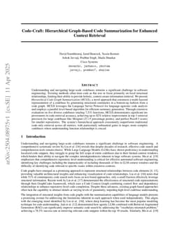 Code-Craft: Hierarchical Graph-Based Code Summarization for Enhanced Context Retrieval
