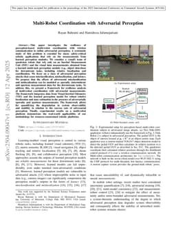 Multi-Robot Coordination with Adversarial Perception