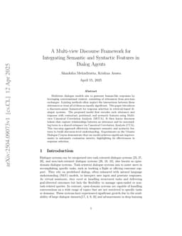 A Multi-view Discourse Framework for Integrating Semantic and Syntactic Features in Dialog Agents