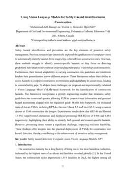 Using Vision Language Models for Safety Hazard Identification in Construction