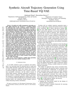 Synthetic Aircraft Trajectory Generation Using Time-Based VQ-VAE