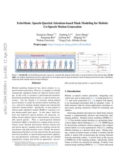 EchoMask: Speech-Queried Attention-based Mask Modeling for Holistic Co-Speech Motion Generation