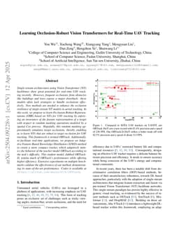 Learning Occlusion-Robust Vision Transformers for Real-Time UAV Tracking