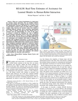 REALM: Real-Time Estimates of Assistance for Learned Models in Human-Robot Interaction