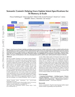 Semantic Commit: Helping Users Update Intent Specifications for AI Memory at Scale