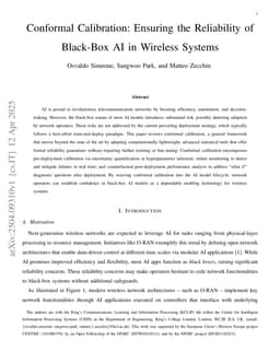 Conformal Calibration: Ensuring the Reliability of Black-Box AI in Wireless Systems