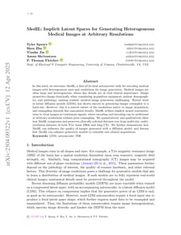 MedIL: Implicit Latent Spaces for Generating Heterogeneous Medical Images at Arbitrary Resolutions