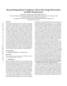 Beyond Degradation Conditions: All-in-One Image Restoration via HOG Transformers