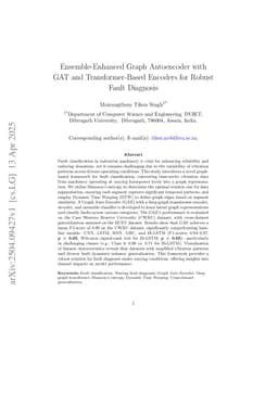Ensemble-Enhanced Graph Autoencoder with GAT and Transformer-Based Encoders for Robust Fault Diagnosis