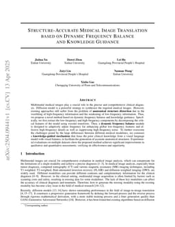 Structure-Accurate Medical Image Translation based on Dynamic Frequency Balance and Knowledge Guidance