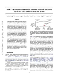 MigGPT: Harnessing Large Language Models for Automated Migration of Out-of-Tree Linux Kernel Patches Across Versions