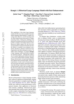 Kongzi: A Historical Large Language Model with Fact Enhancement