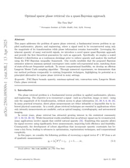 Optimal sparse phase retrieval via a quasi-Bayesian approach