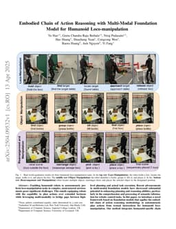 Embodied Chain of Action Reasoning with Multi-Modal Foundation Model for Humanoid Loco-manipulation