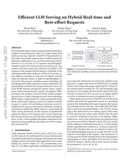 Efficient LLM Serving on Hybrid Real-time and Best-effort Requests
